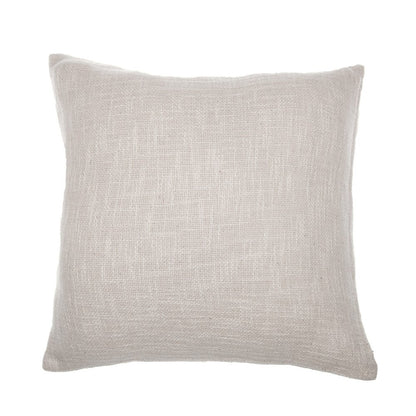 20" Yellow and Ivory Geometric Cotton Blend Throw Pillow With Embroidery