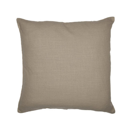 24" White Check Cotton Blend Throw Pillow With Embroidery
