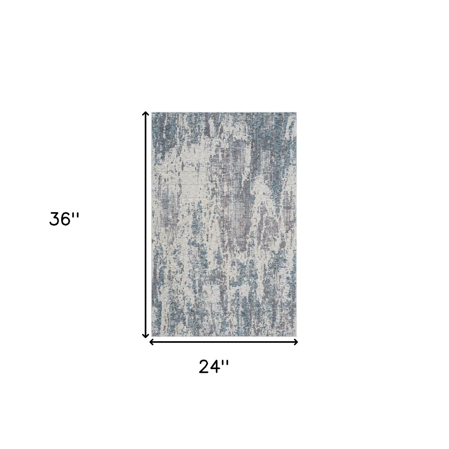 8' X 10' Gray and Ivory Abstract Area Rug