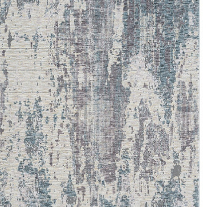 2' X 3' Gray and Ivory Abstract Area Rug