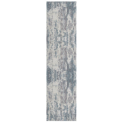 2' X 3' Gray and Ivory Abstract Area Rug