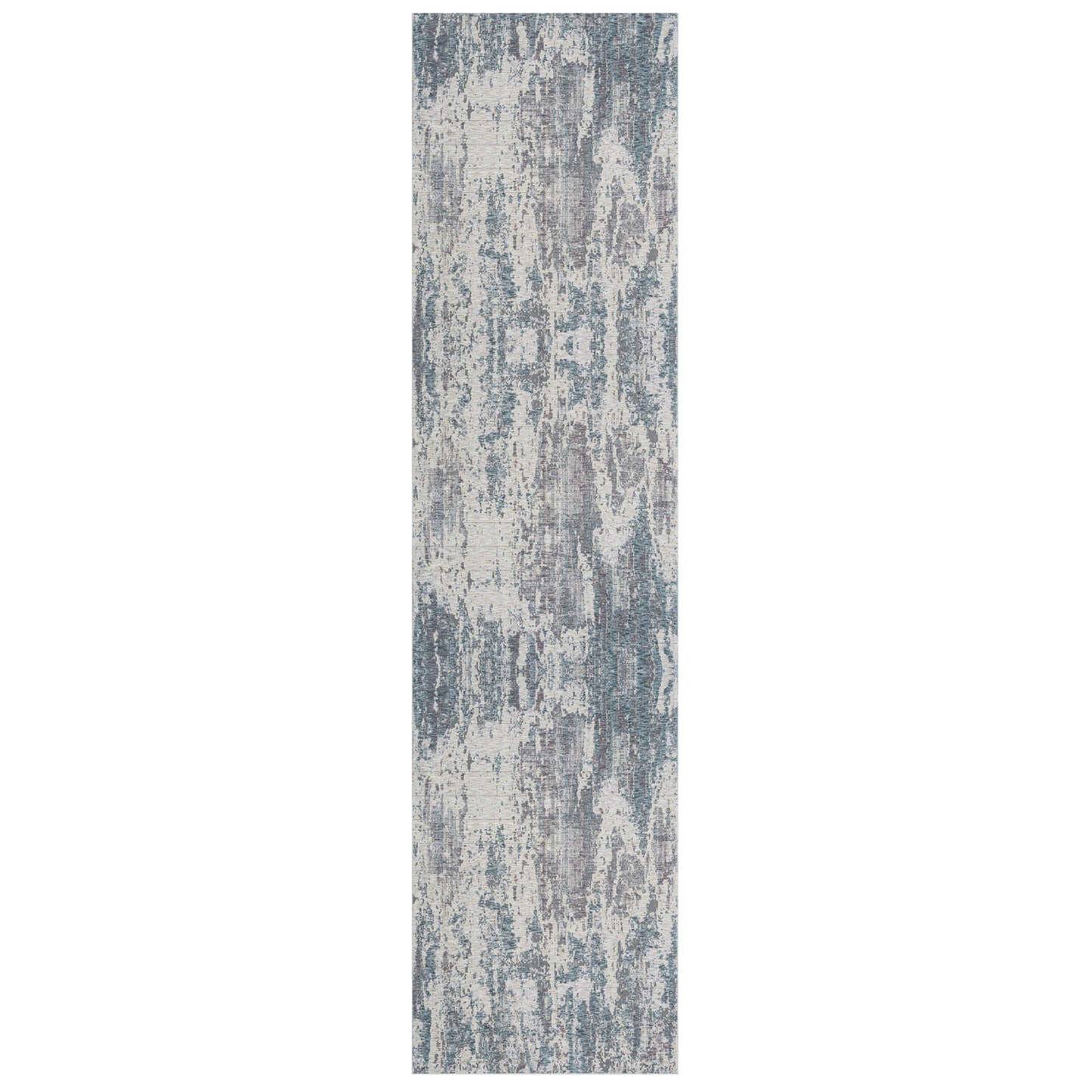 8' X 10' Gray and Ivory Abstract Area Rug