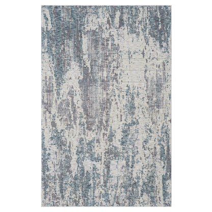 8' X 10' Gray and Ivory Abstract Area Rug