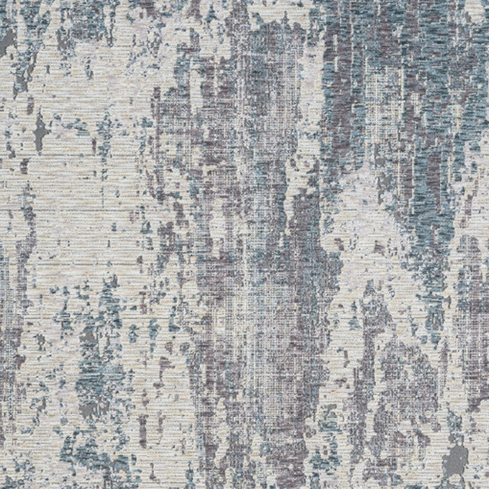 8' X 10' Gray and Ivory Abstract Area Rug