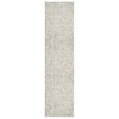 9' X 12' Ivory and Gray Abstract Area Rug