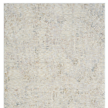 9' X 12' Ivory and Gray Abstract Area Rug