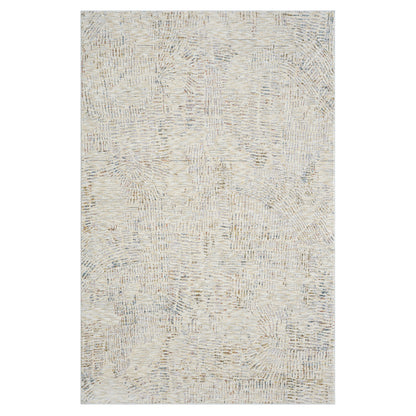 9' X 12' Ivory and Gray Abstract Area Rug