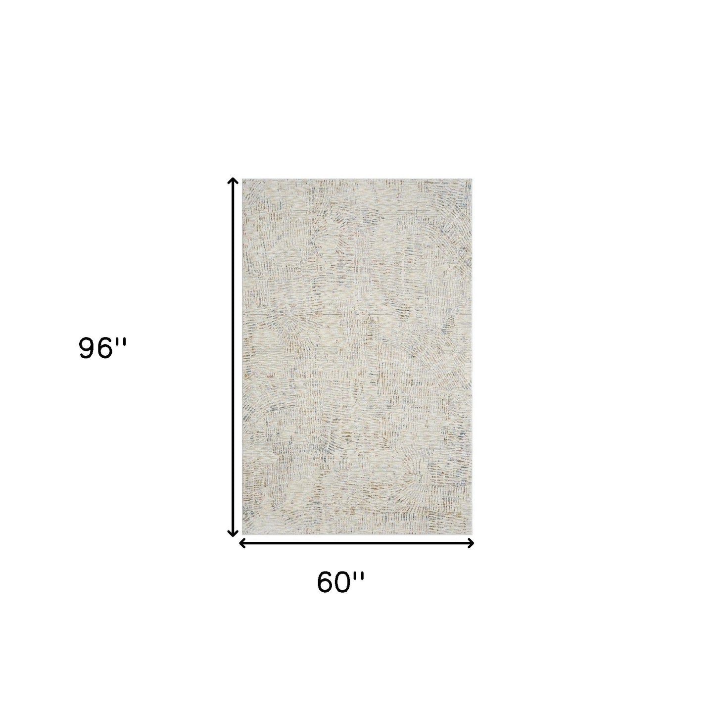 9' X 12' Ivory and Gray Abstract Area Rug