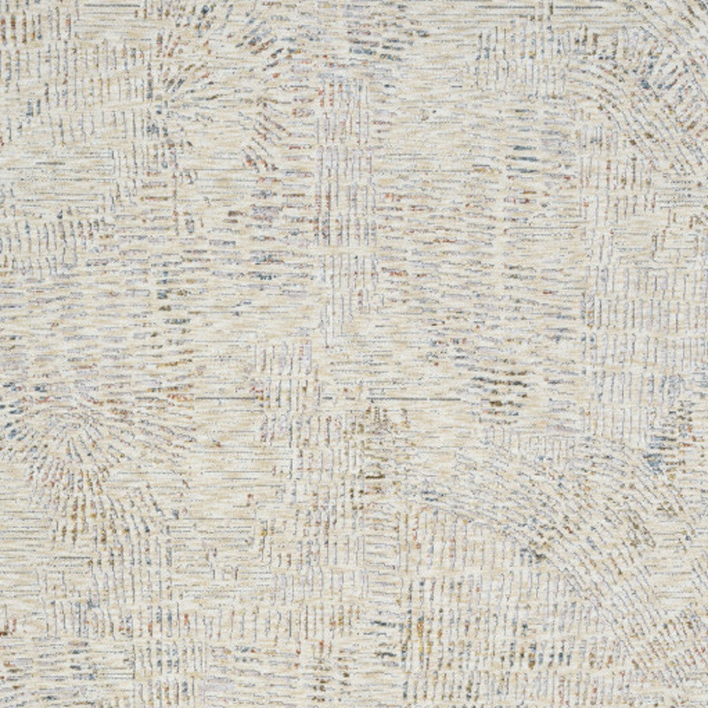 9' X 12' Ivory and Gray Abstract Area Rug