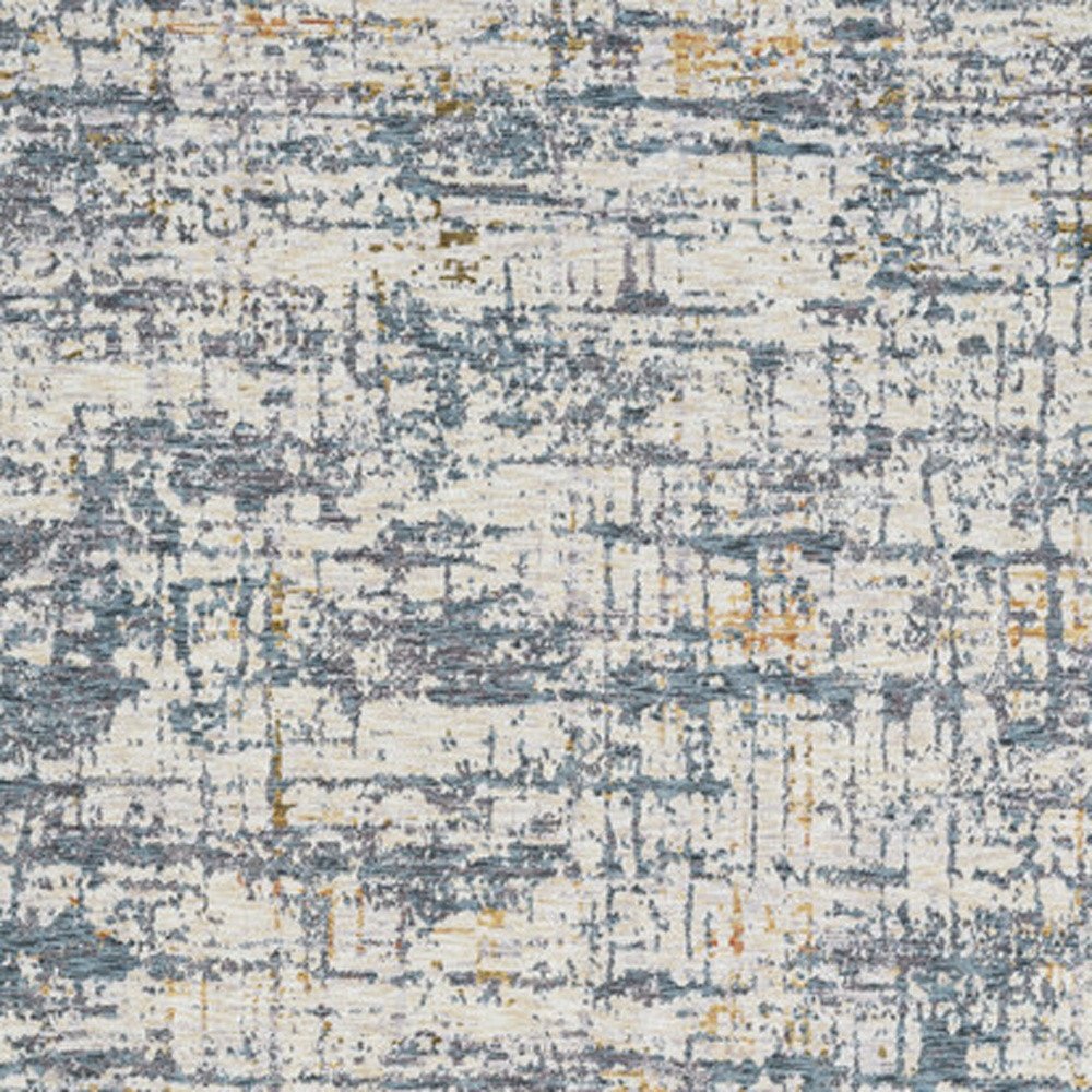2' X 3' Blue and Ivory Abstract Area Rug