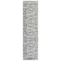 2' X 3' Blue and Ivory Abstract Area Rug