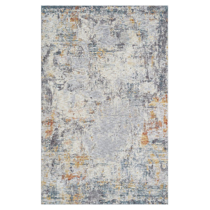 2' X 3' Gray and Ivory Abstract Area Rug