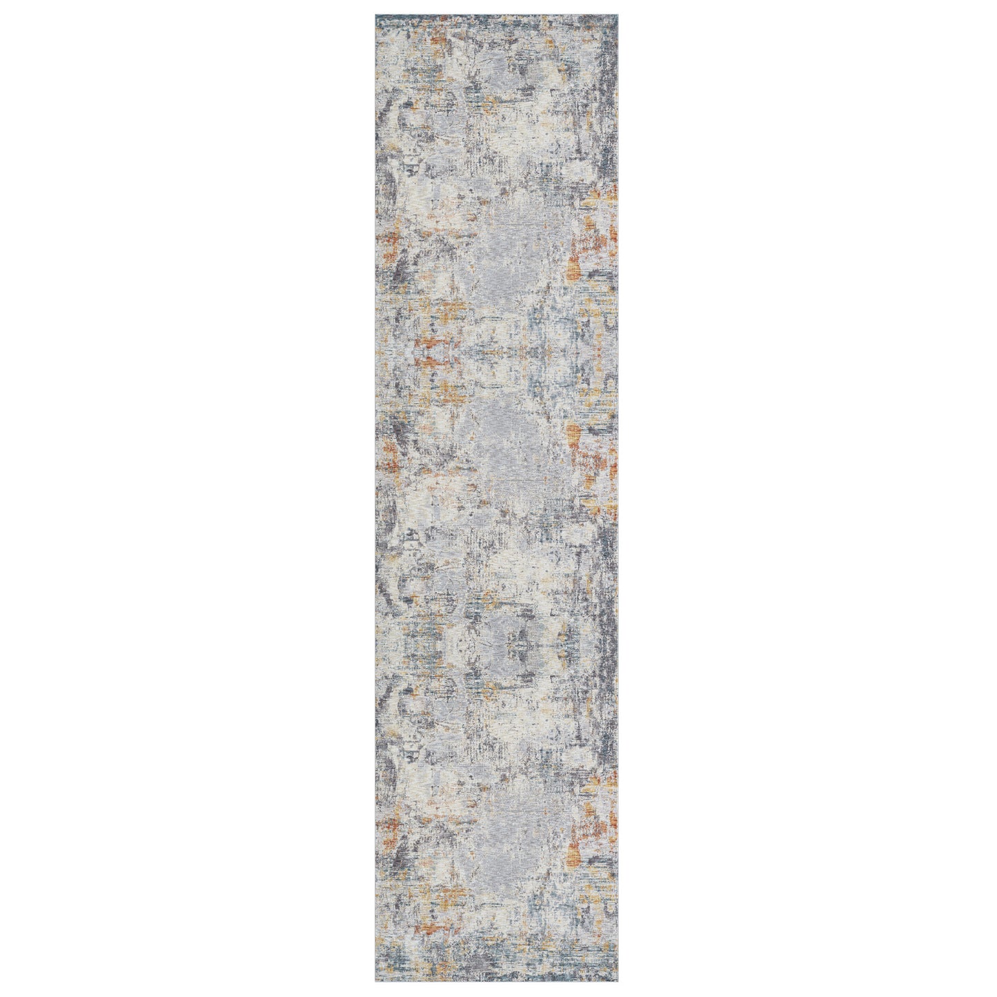 2' X 3' Gray and Ivory Abstract Area Rug