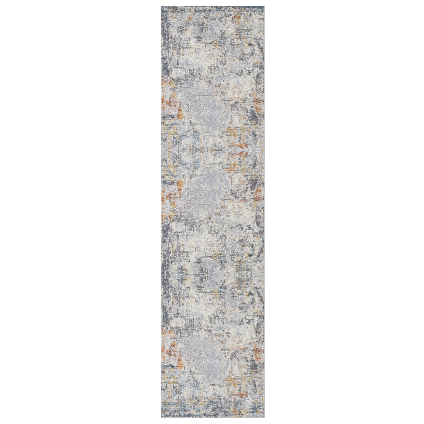 2' X 3' Gray and Ivory Abstract Area Rug