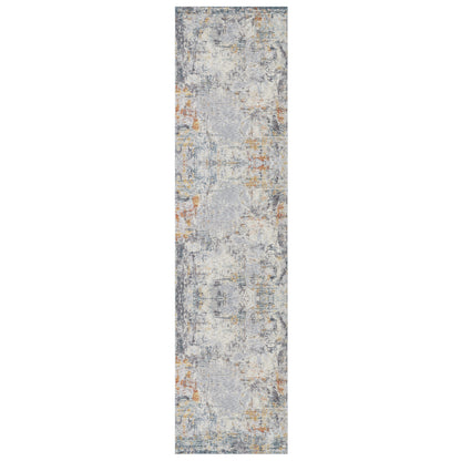 2' X 3' Gray and Ivory Abstract Area Rug