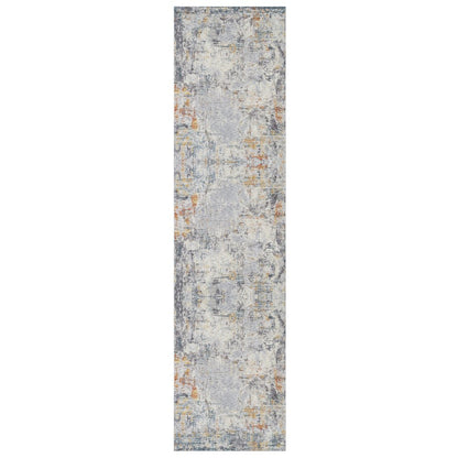 2' X 3' Gray and Ivory Abstract Area Rug