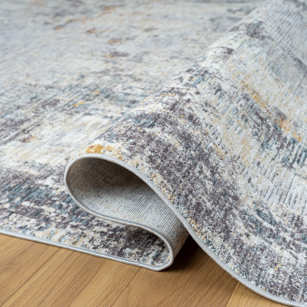 2' X 3' Gray and Ivory Abstract Area Rug