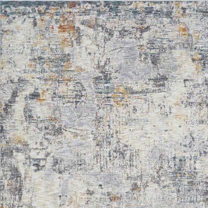 2' X 3' Gray and Ivory Abstract Area Rug