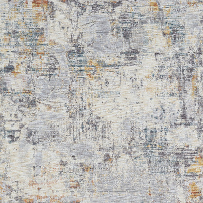 2' X 3' Gray and Ivory Abstract Area Rug