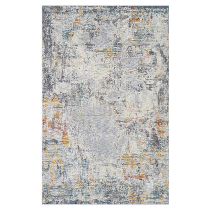 2' X 3' Gray and Ivory Abstract Area Rug