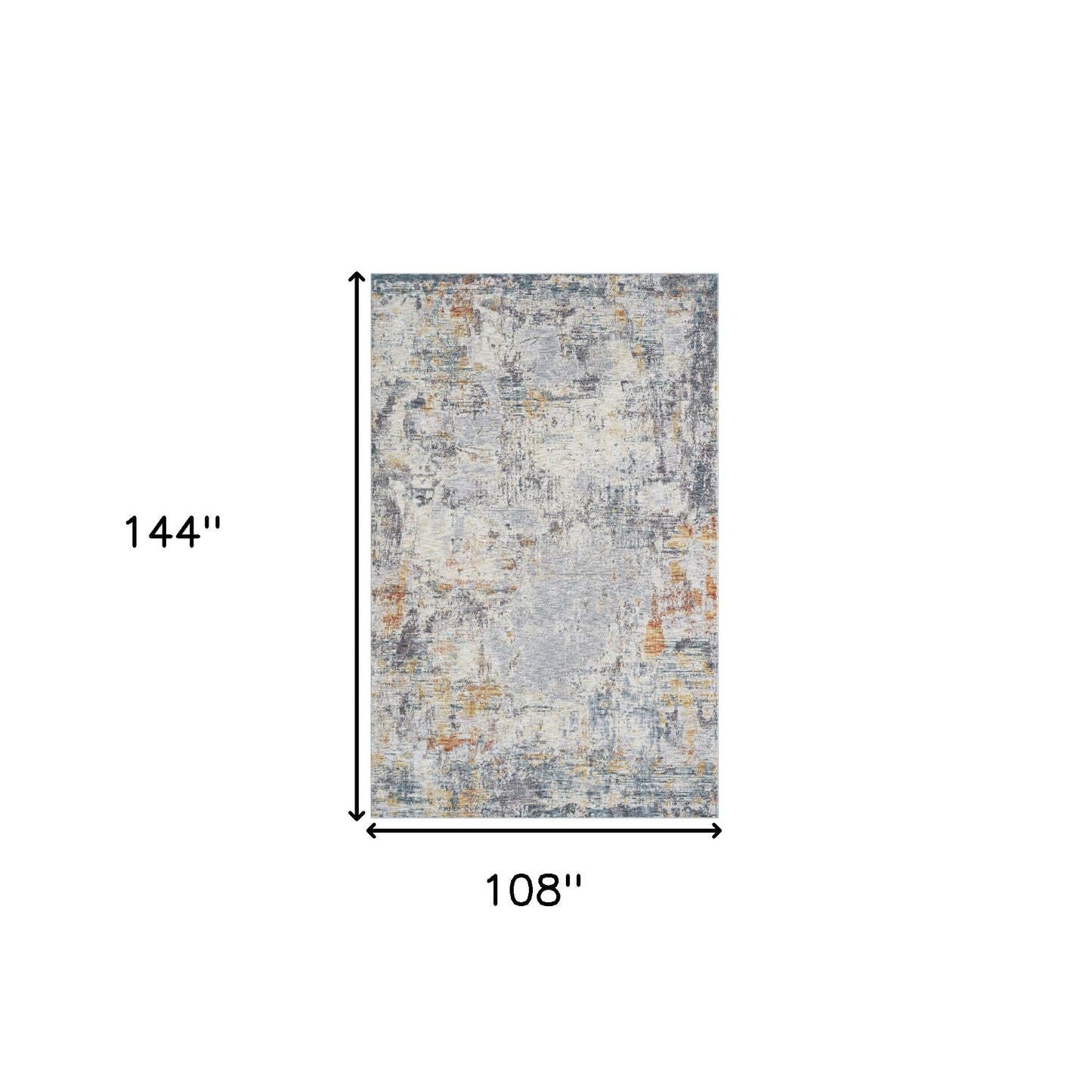 2' X 3' Gray and Ivory Abstract Area Rug