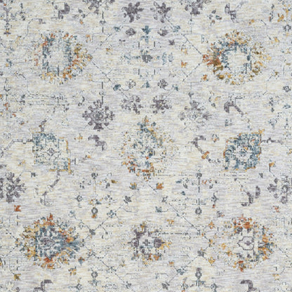 2' X 3' Ivory and Blue Floral Area Rug