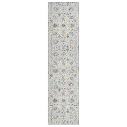 2' X 3' Ivory and Blue Floral Area Rug