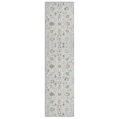 2' X 3' Ivory and Blue Floral Area Rug
