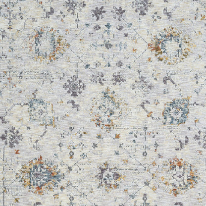 2' X 3' Ivory and Blue Floral Area Rug