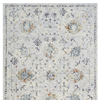 2' X 3' Ivory and Blue Floral Area Rug