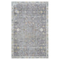 8' Runner Gray Floral Distressed Runner Rug