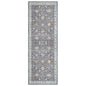 2' X 3' Gray and Ivory Floral Area Rug