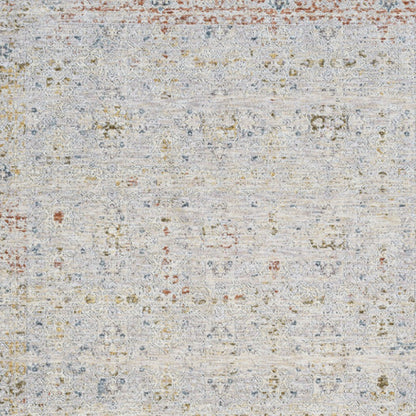 5' X 8' Ivory and Blue Floral Area Rug