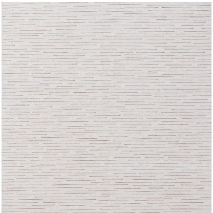 8' X 10' Ivory and Blue Wool Striped Hand Tufted Area Rug