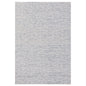 8' X 10' Ivory and Blue Wool Striped Hand Tufted Area Rug