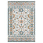9' X 12' Blue and Ivory Wool Floral Hand Tufted Area Rug