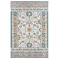 9' X 12' Blue and Ivory Wool Floral Hand Tufted Area Rug