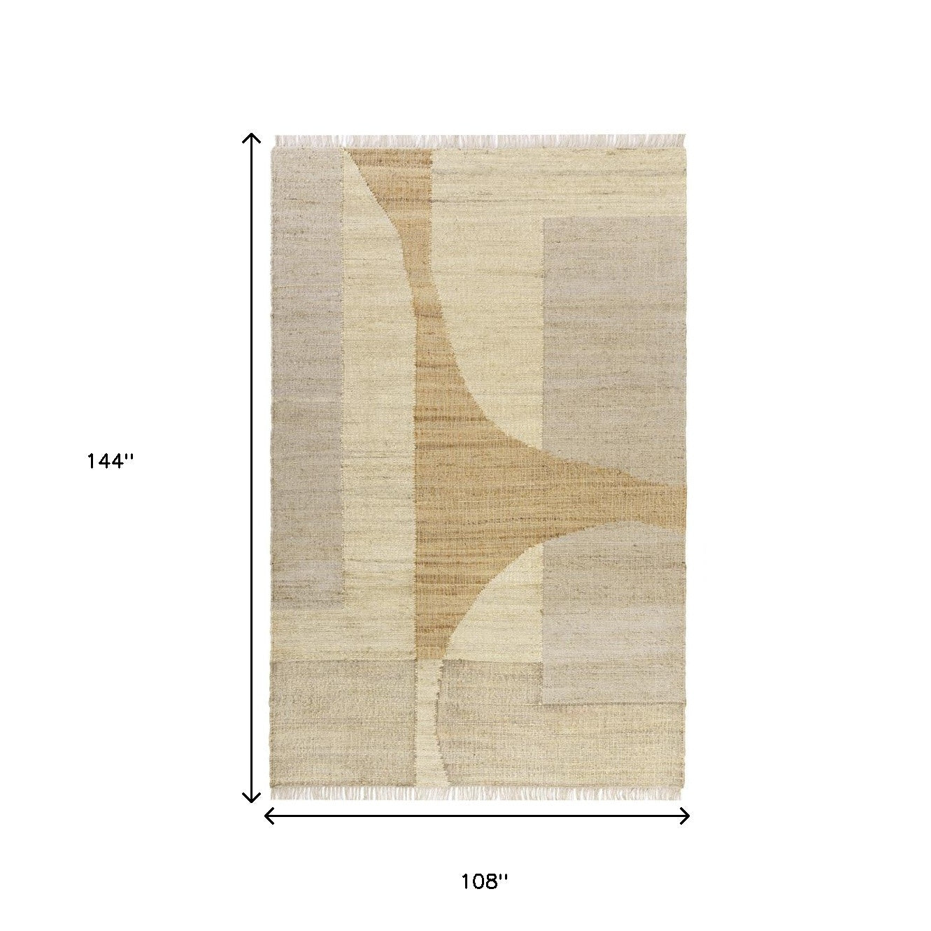 2' X 3' Ivory Abstract Hand Woven Area Rug