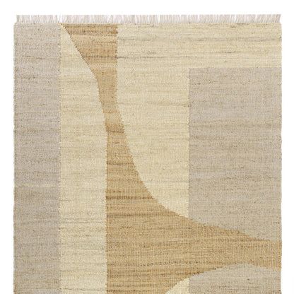 2' X 3' Ivory Abstract Hand Woven Area Rug