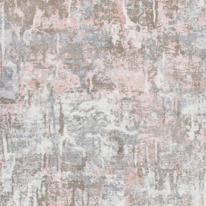 2' X 3' Gray and Pink Abstract Hand Loomed Area Rug