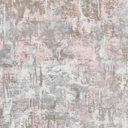 6' X 9' Gray and Pink Abstract Hand Loomed Area Rug