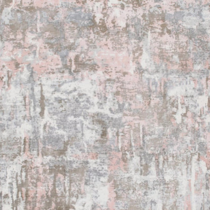 2' X 3' Gray and Pink Abstract Hand Loomed Area Rug