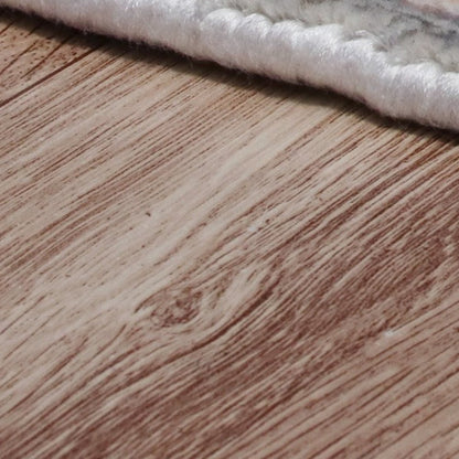 2' X 3' Gray and Pink Abstract Hand Loomed Area Rug