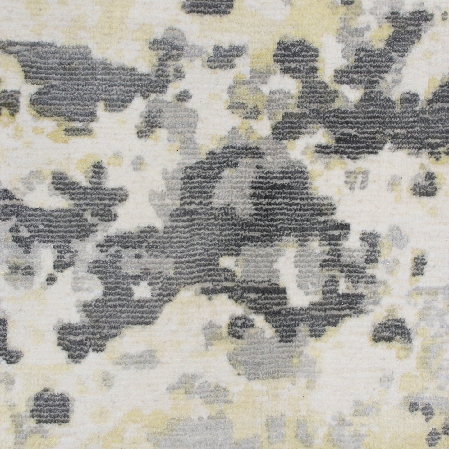 6' X 9' Gray and Yellow Abstract Hand Loomed Area Rug