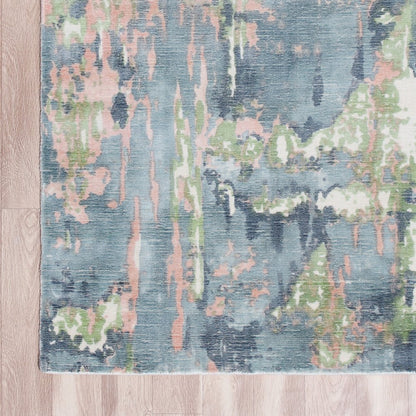 2' X 3' Gray and Yellow Abstract Hand Loomed Area Rug