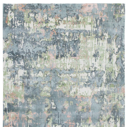 2' X 3' Gray and Yellow Abstract Hand Loomed Area Rug