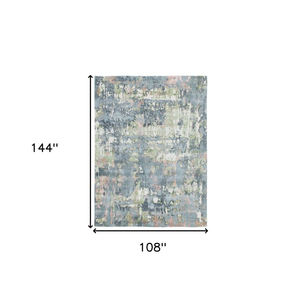 2' X 3' Gray and Yellow Abstract Hand Loomed Area Rug