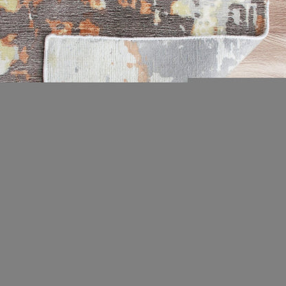 2' X 3' Brown Abstract Hand Loomed Area Rug