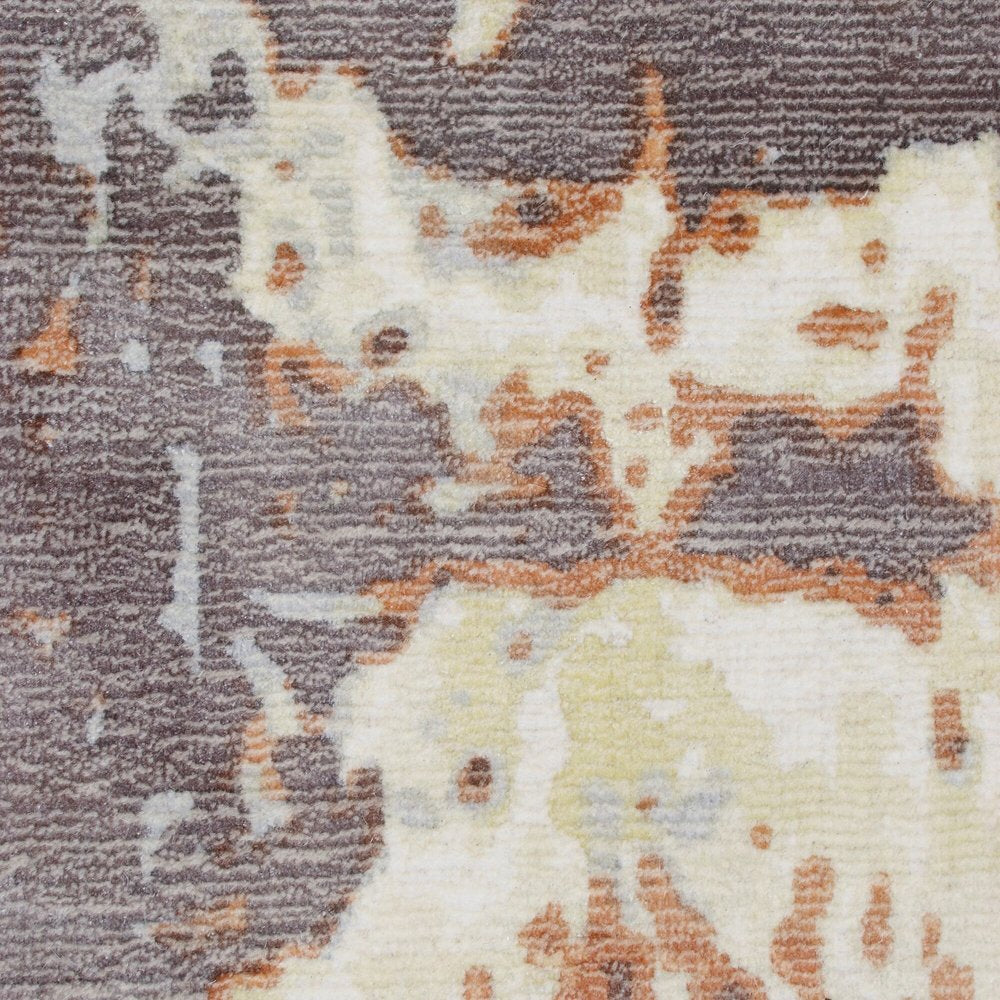 2' X 3' Brown Abstract Hand Loomed Area Rug
