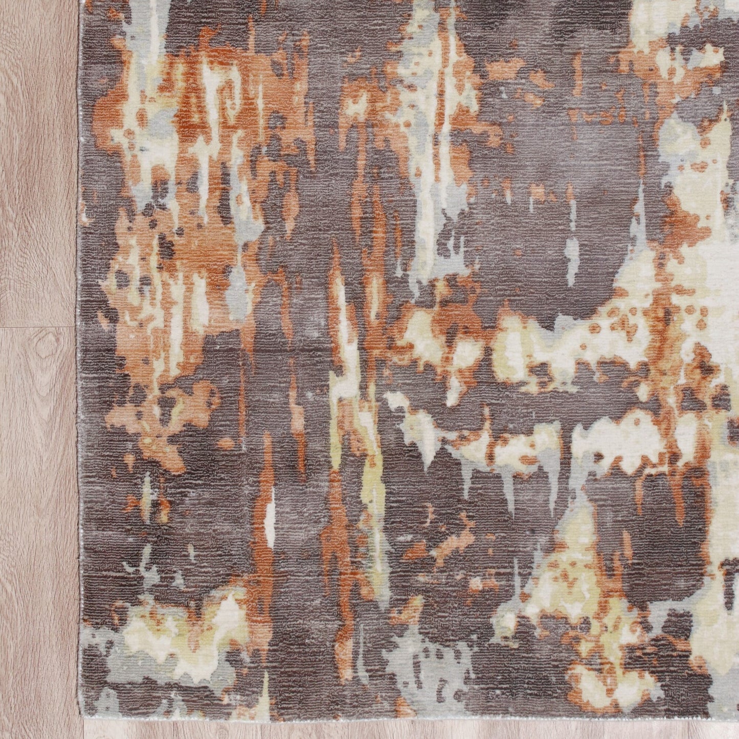 2' X 3' Brown Abstract Hand Loomed Area Rug